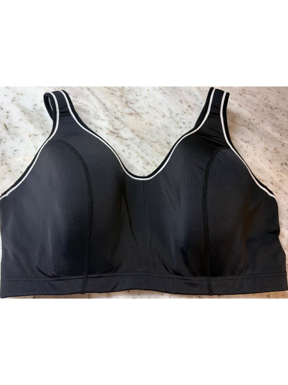 Sport by Cacique Black Athletic Sports Bra Back Hook Size 40DDD Underwire